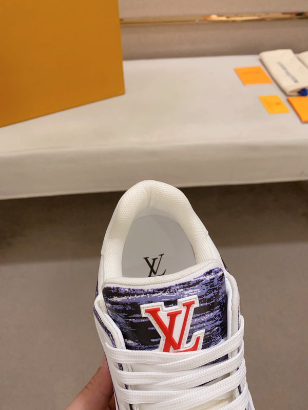 LV TRAINER SNEAKER BLUE WHITE
