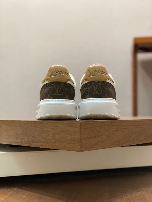LV BEVERLY SNEAKER WHITE BROWN