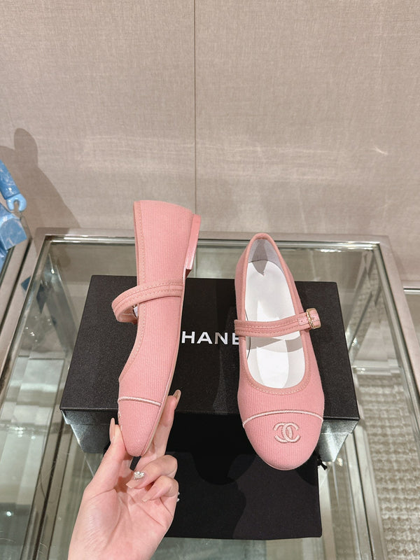 mary jane flat pink corduroy