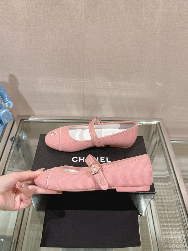 mary jane flat pink corduroy