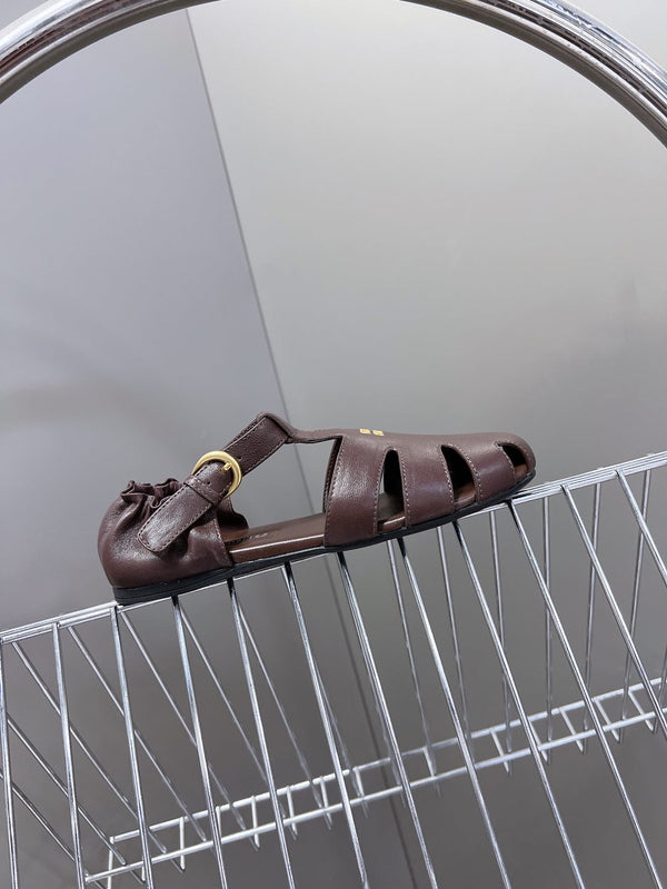 Miumiu Sandal Dark Brown Calfskin