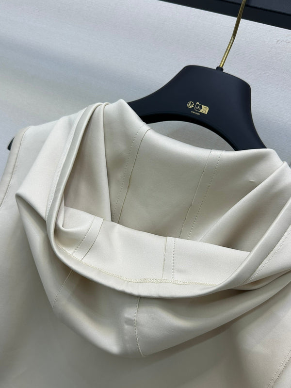 LV25 Opaque White Zip-Up Bodysuit 277732