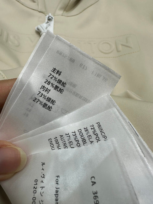 LV25 Opaque White Zip-Up Bodysuit 277732