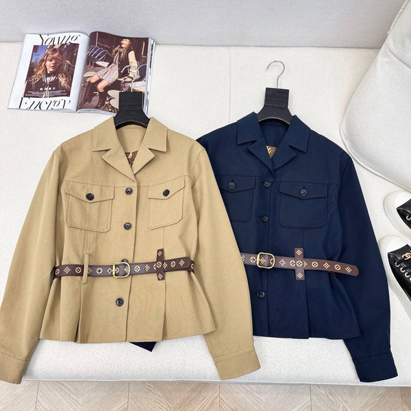 Giacca antivento con cintura in vita LV 25Ss in cotone 242165