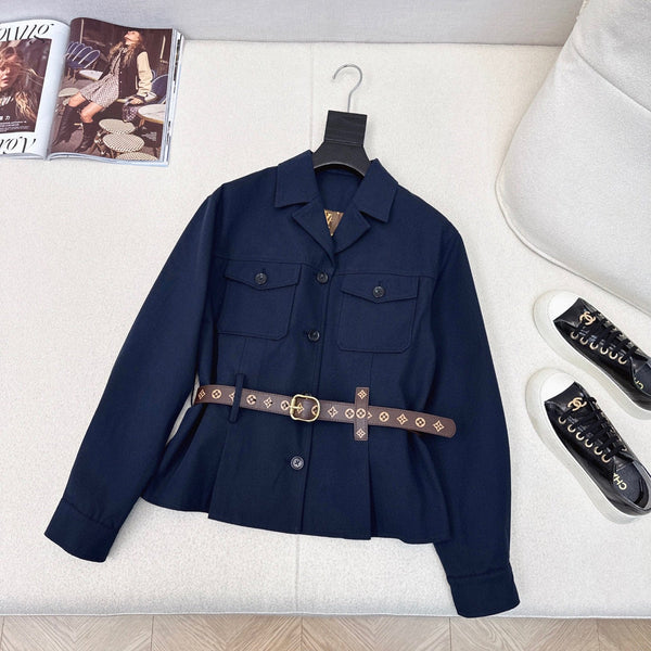 Giacca antivento con cintura in vita LV 25Ss in cotone 242165