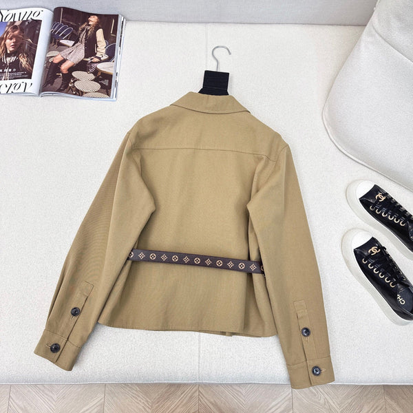 Giacca antivento con cintura in vita LV 25Ss in cotone 242165