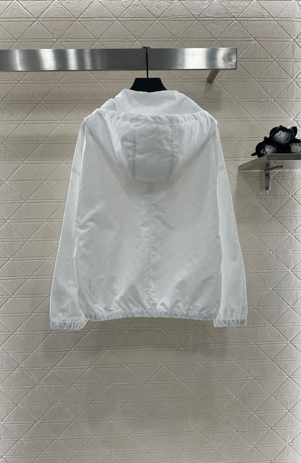 LV25 Obscure Jackquard Jacket White Polyester 291081