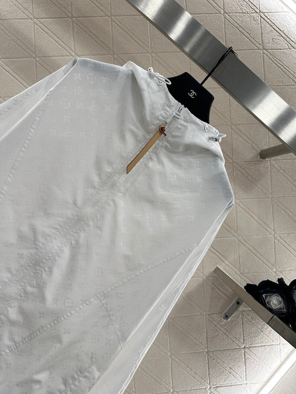 LV25 Obscure Jackquard Jacket White Polyester 291081