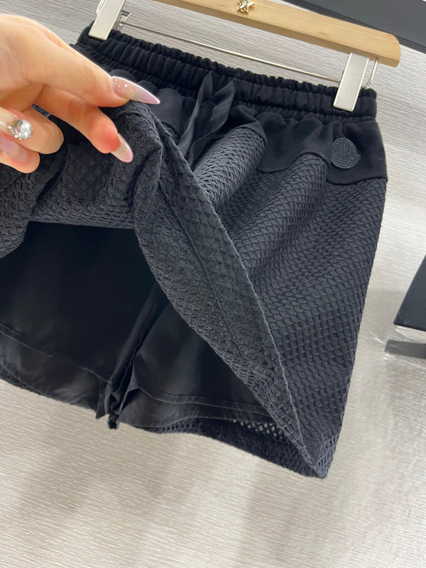 Moncle 25 Mest Vest High Waist Skirt Set Black Cotton 248974