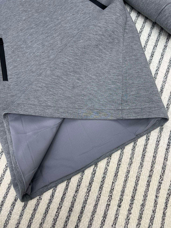 Moncle Hat-Printed Logo-Embellished Dress Gray Viscose 252314