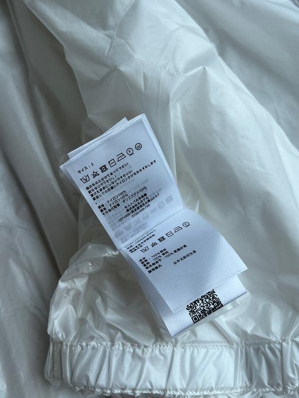 Moncle 25FW Pleated Windbreaker Jacket White Nylon 269679