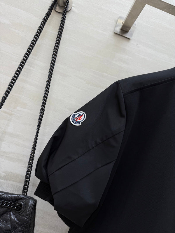 Moncle 25 Hem Drawstring Two-Piece Suit Black Cotton 277619