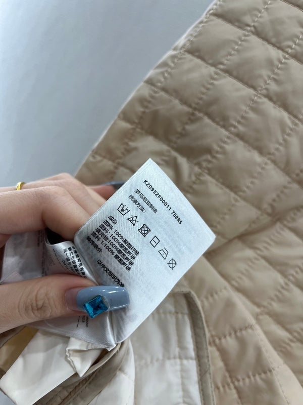 Moncle 25 Lapel Paid Padded Jacket Beige Polyester 286783