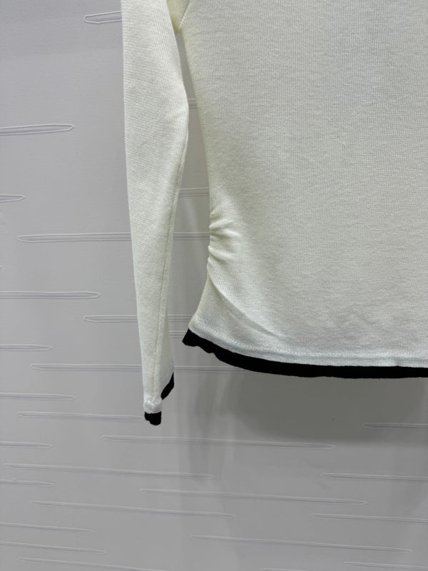 PULL MANCHES LONGUES EN TRICOT AVEC RUBAN CHANEL STYLE 288