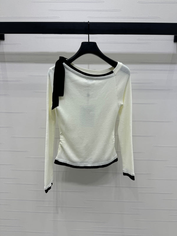 PULL MANCHES LONGUES EN TRICOT AVEC RUBAN CHANEL STYLE 288