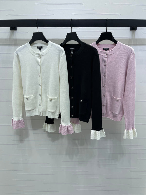 CHANEL GILET EN LAINE À MANCHES LONGUES STYLE 283