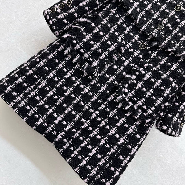 CHANEL ROBE LONGUE EN LAINE STYLE MANTEAU 267