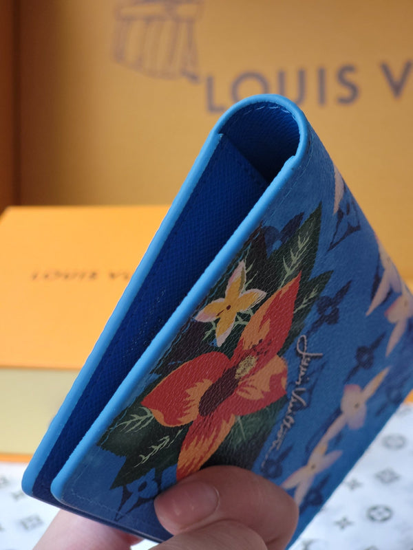 LV Wallet 14cm Blue Monogram Canvas 261846