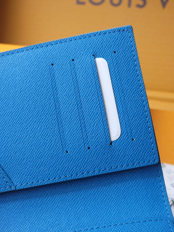 LV Wallet 14cm Blue Monogram Canvas 261846