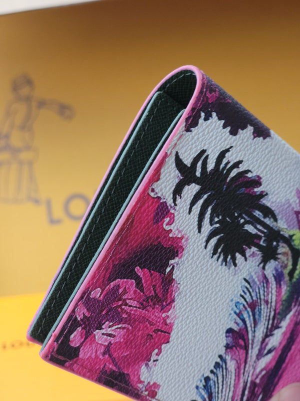 LV Wallet 14cm Pink Monogram Canvas 261848