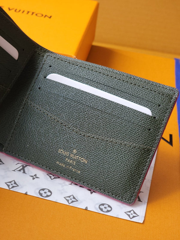 Portafoglio sottile LV 11 cm in tela monogramma rosa 261853