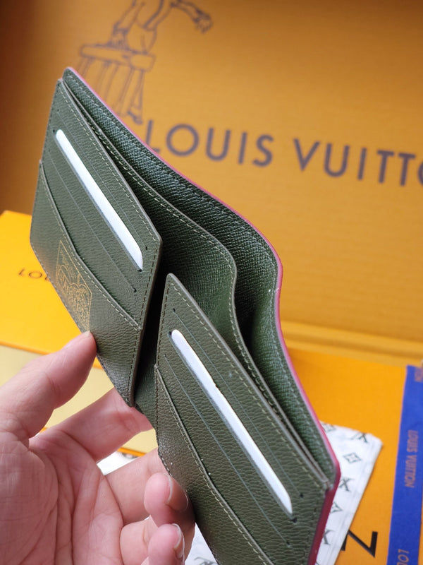 Portafoglio sottile LV 11 cm in tela monogramma rosa 261853