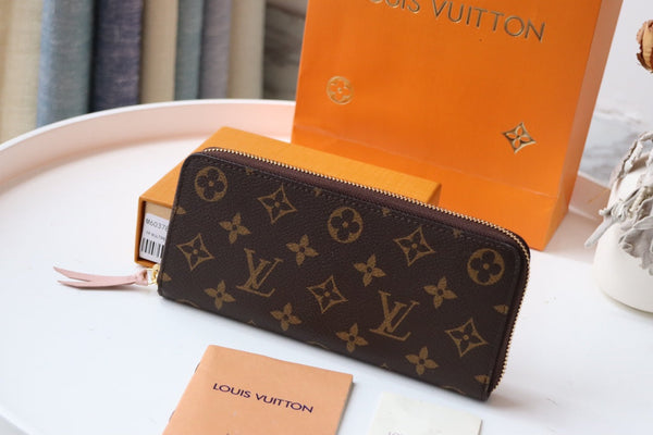 LV Clemence Wallet Light Brown Monogram Canvas N60742