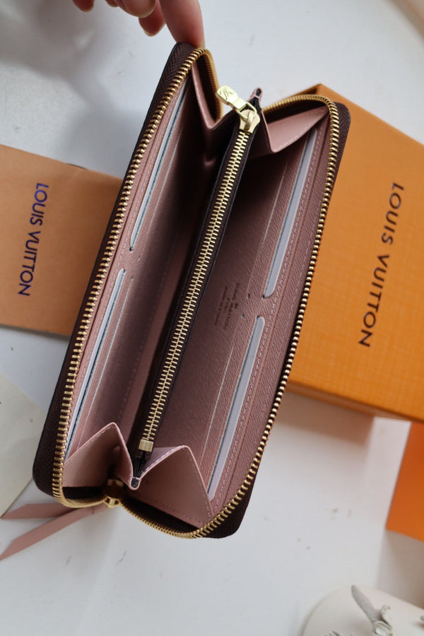 LV Clemence Wallet Light Brown Monogram Canvas N60742