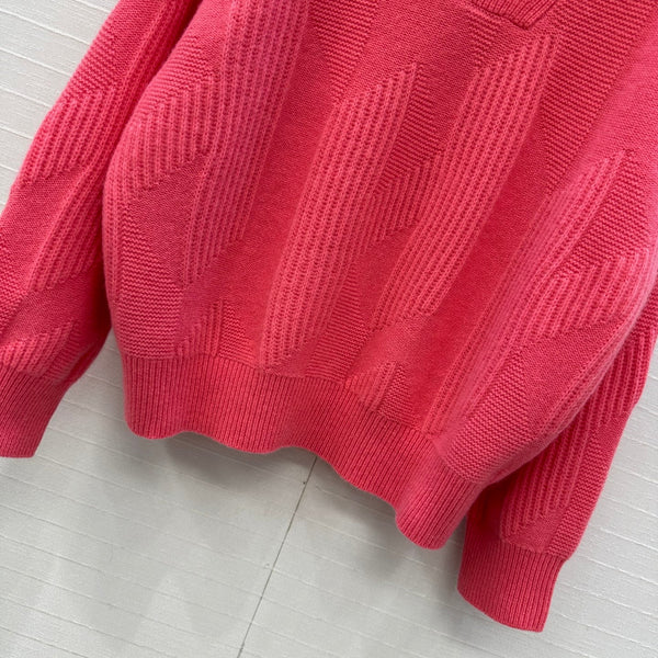 HM Letter Sweater in Red Cashmere