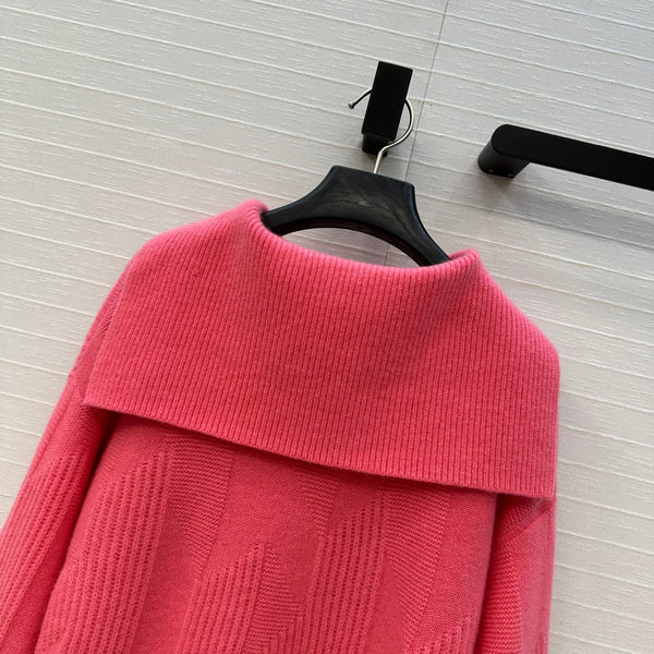 HM Letter Sweater in Red Cashmere