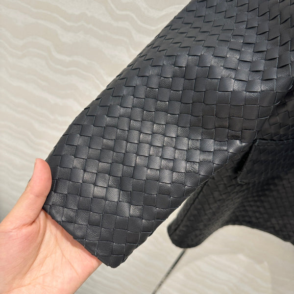 Giacca BV in pelle di agnello nera