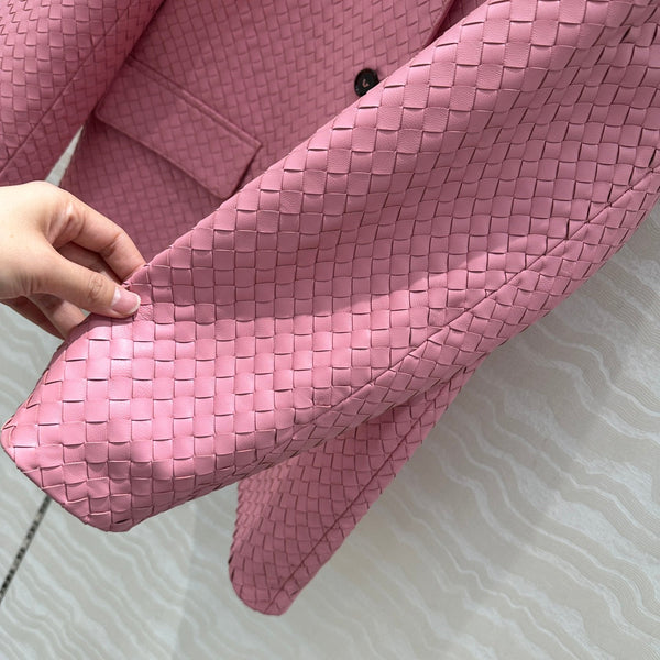 Giacca BV in pelle di agnello rosa