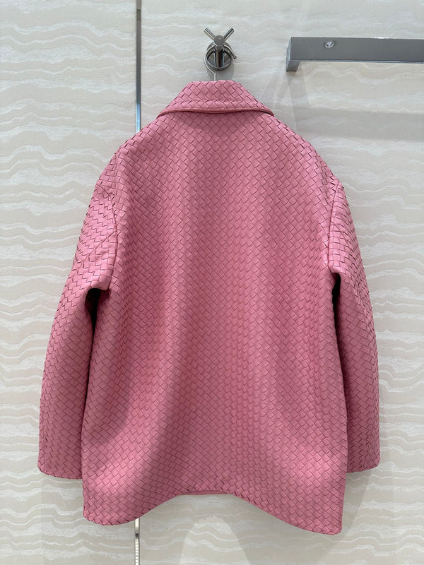 Giacca BV in pelle di agnello rosa