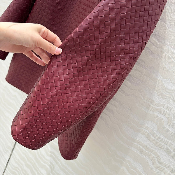 Giacca BV in pelle di agnello bordeaux