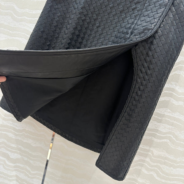 Gonna BV in pelle di agnello nera