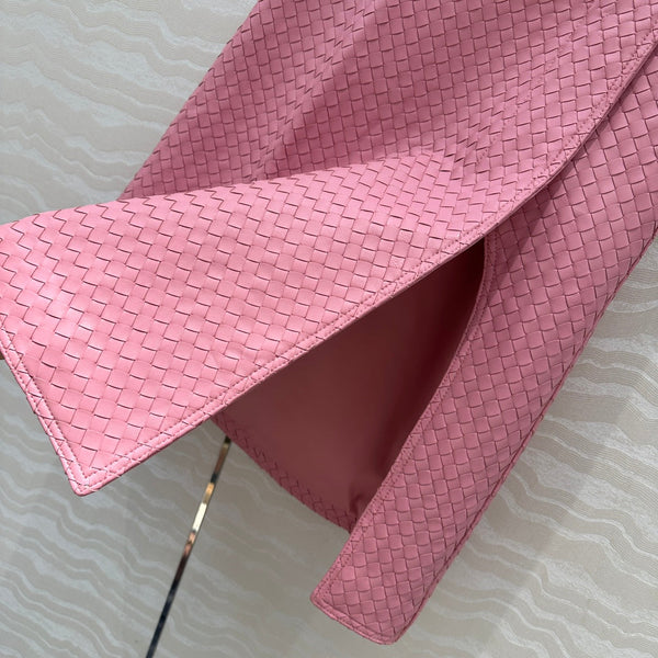 Gonna BV in pelle di agnello rosa