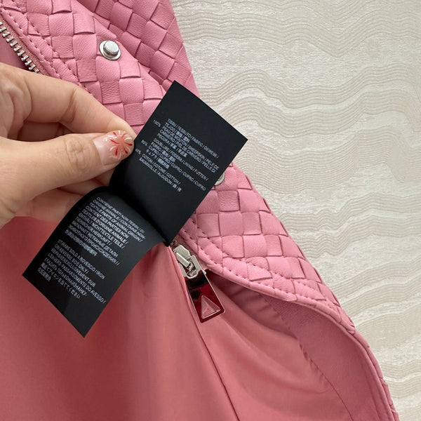 Gonna BV in pelle di agnello rosa