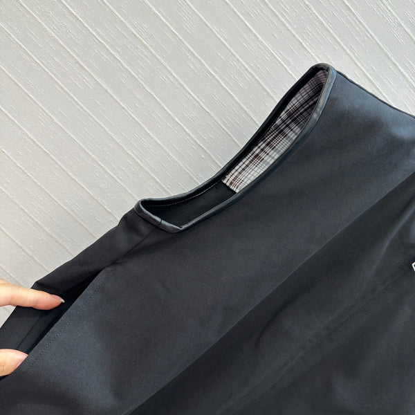 Giacca senza maniche BV in cotone nero