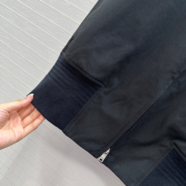 Giacca senza maniche BV in cotone nero