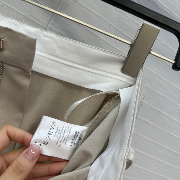 Gonna BV in cotone bianco avorio