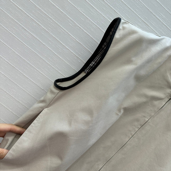 Giacca senza maniche BV in cotone bianco avorio