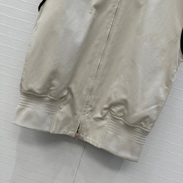 Giacca senza maniche BV in cotone bianco avorio