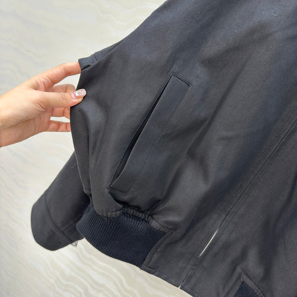 Giacca BV 25S in pelle di pecora con collo in cotone nero