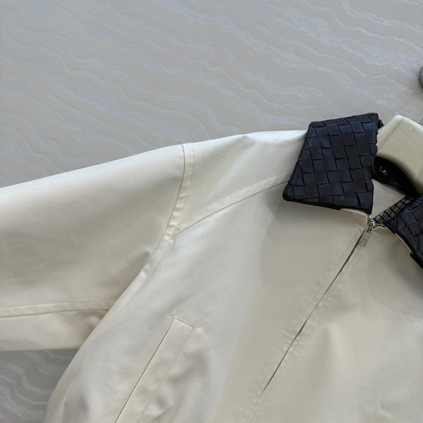 Giacca BV 25S Collo in pelle di pecora in cotone bianco