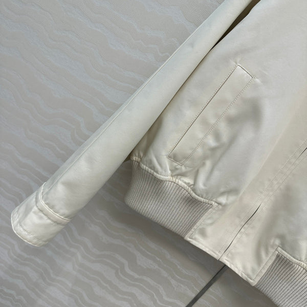 Giacca BV 25S Collo in pelle di pecora in cotone bianco