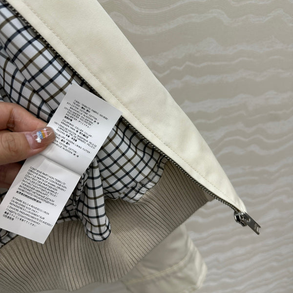 Giacca BV 25S Collo in pelle di pecora in cotone bianco