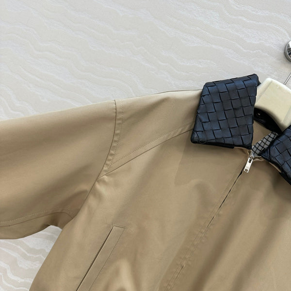 Giacca BV 25S Collo in pelle di pecora in cotone beige