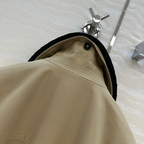 Giacca BV 25S Collo in pelle di pecora in cotone beige