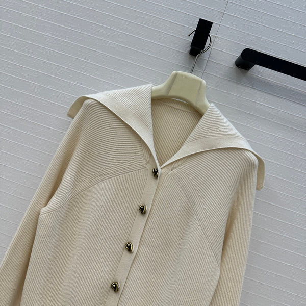 Cardigan con scollo a V BV in cashmere bianco