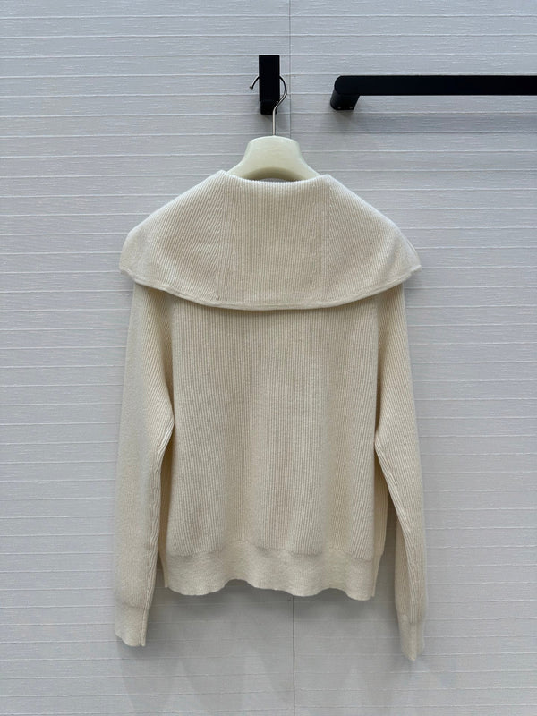 Cardigan con scollo a V BV in cashmere bianco
